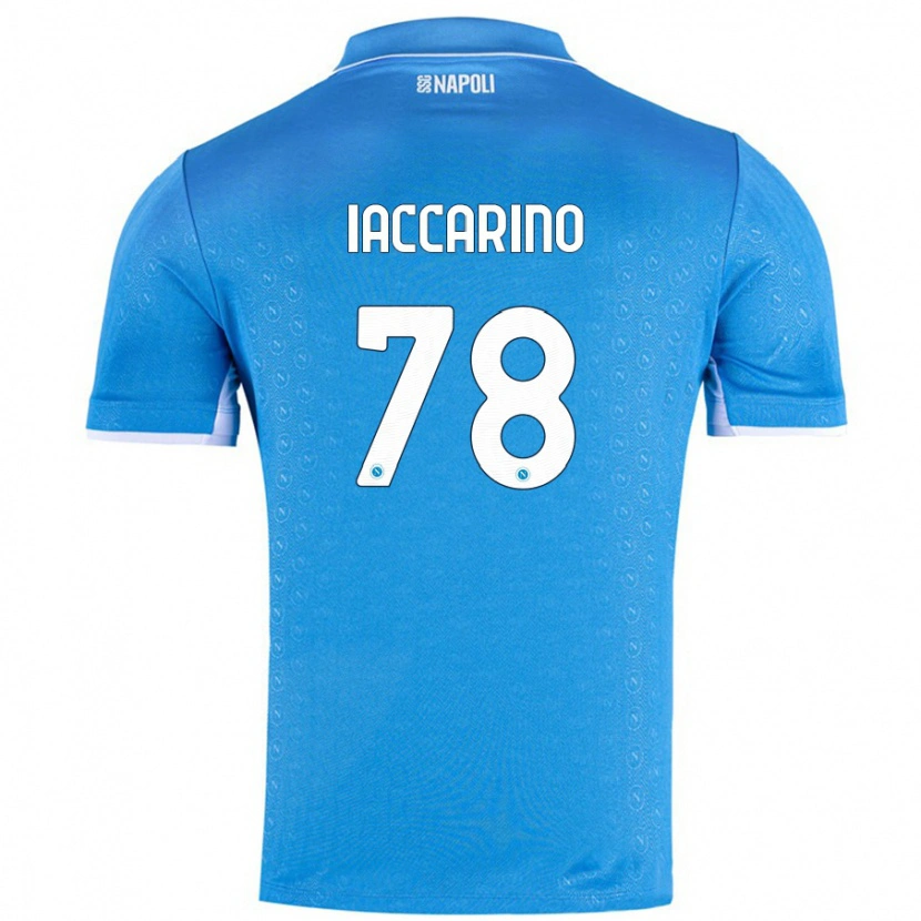 Danxen Hombre Camiseta Gennaro Iaccarino #78 Azul Cielo 1ª Equipación 2024/25 La Camisa