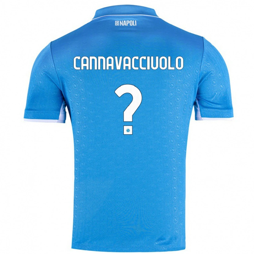 Danxen Hombre Camiseta Luigi Pio Cannavacciuolo #0 Azul Cielo 1ª Equipación 2024/25 La Camisa