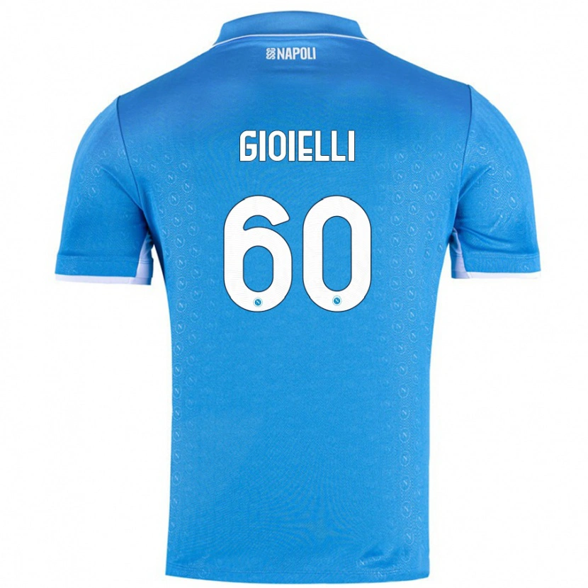 Danxen Hombre Camiseta Francesco Gioielli #60 Azul Cielo 1ª Equipación 2024/25 La Camisa