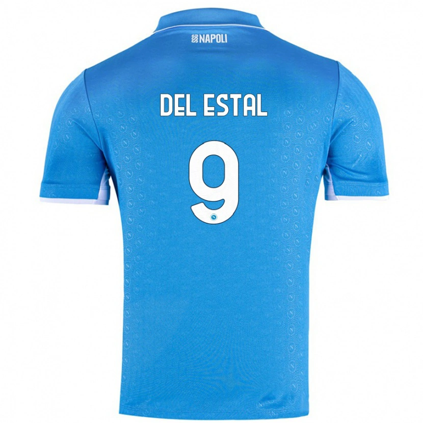 Danxen Hombre Camiseta Eli Del Estal #9 Azul Cielo 1ª Equipación 2024/25 La Camisa