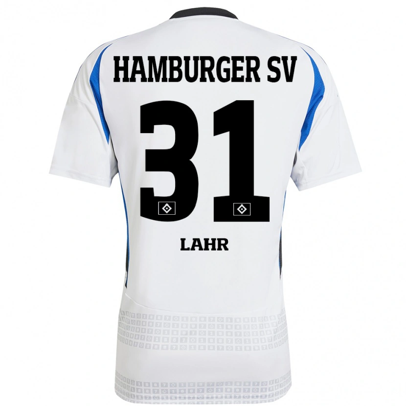 Danxen Hombre Camiseta Jobina Lahr #31 Blanco Azul 1ª Equipación 2024/25 La Camisa