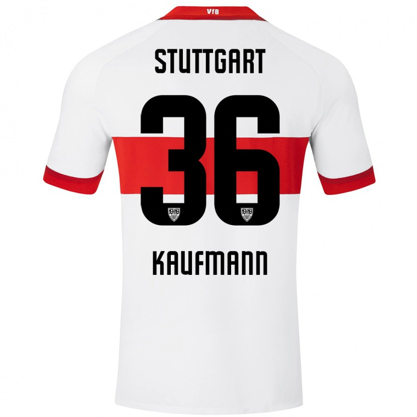 Danxen Hombre Camiseta Tino Kaufmann #36 Blanco Rojo 1ª Equipación 2024/25 La Camisa