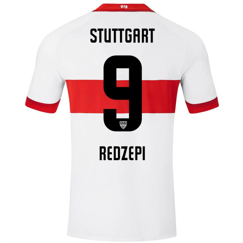 Danxen Hombre Camiseta Dafina Redzepi #9 Blanco Rojo 1ª Equipación 2024/25 La Camisa