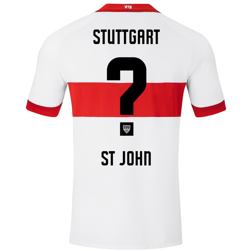 Danxen Hombre Camiseta Rawley St. John #0 Blanco Rojo 1ª Equipación 2024/25 La Camisa