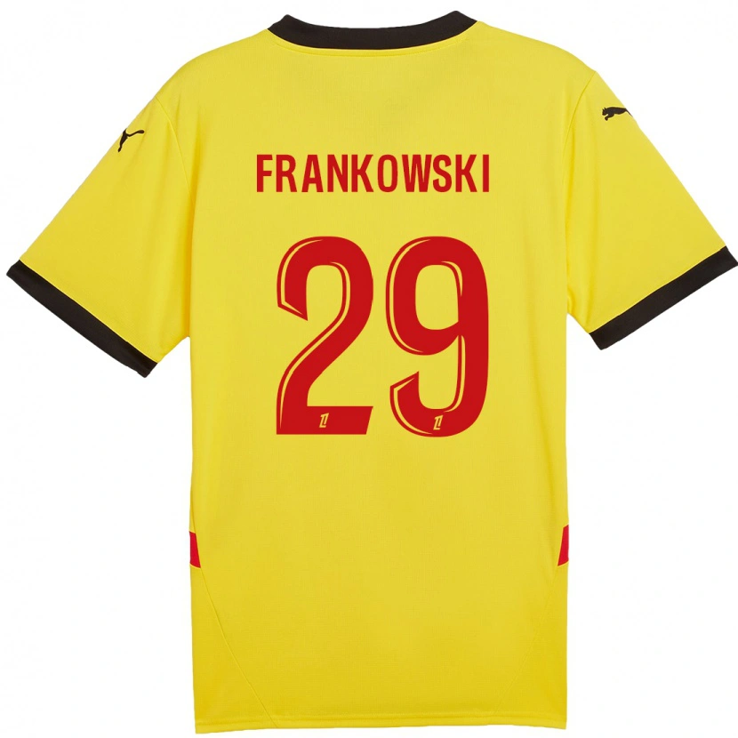 Danxen Hombre Camiseta Przemyslaw Frankowski #29 Amarillo Rojo 1ª Equipación 2024/25 La Camisa