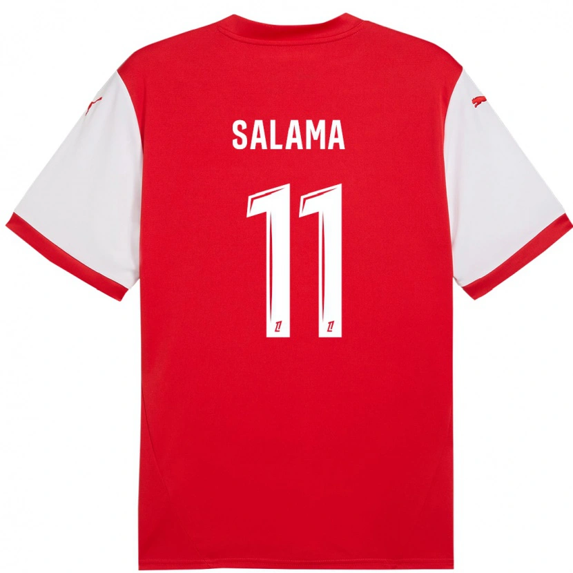 Danxen Hombre Camiseta Amine Salama #11 Rojo Blanco 1ª Equipación 2024/25 La Camisa