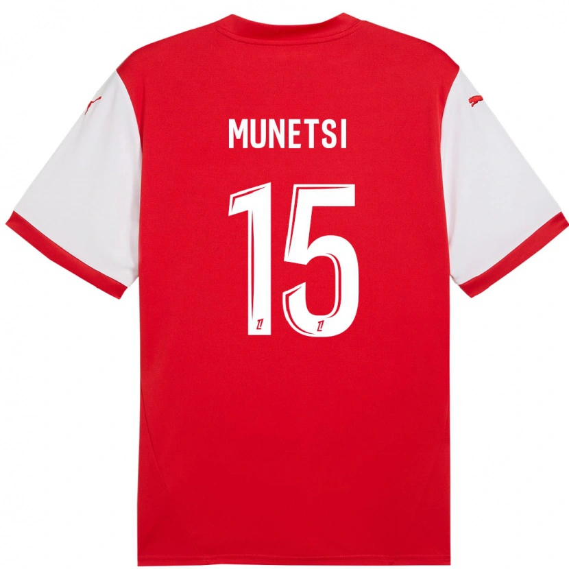 Danxen Hombre Camiseta Marshall Munetsi #15 Rojo Blanco 1ª Equipación 2024/25 La Camisa