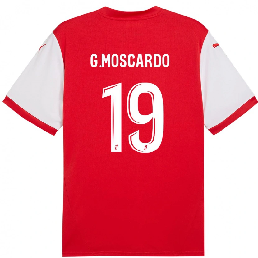 Danxen Hombre Camiseta Gabriel Moscardo #19 Rojo Blanco 1ª Equipación 2024/25 La Camisa