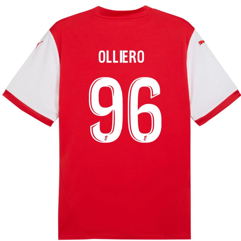 Danxen Hombre Camiseta Alexandre Olliero #96 Rojo Blanco 1ª Equipación 2024/25 La Camisa