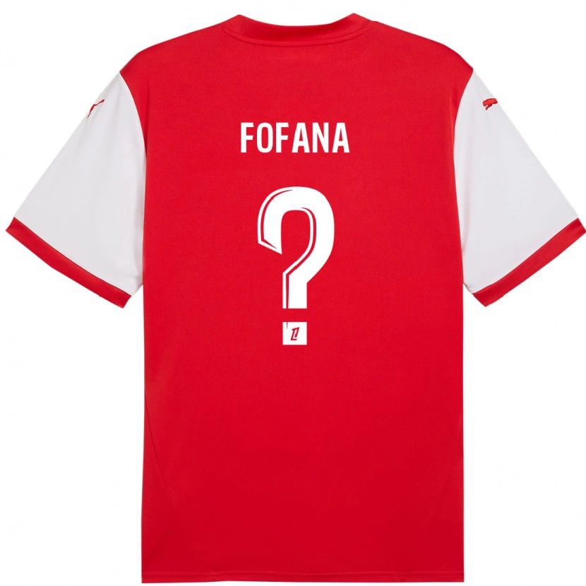 Danxen Hombre Camiseta Yaya Fofana #0 Rojo Blanco 1ª Equipación 2024/25 La Camisa