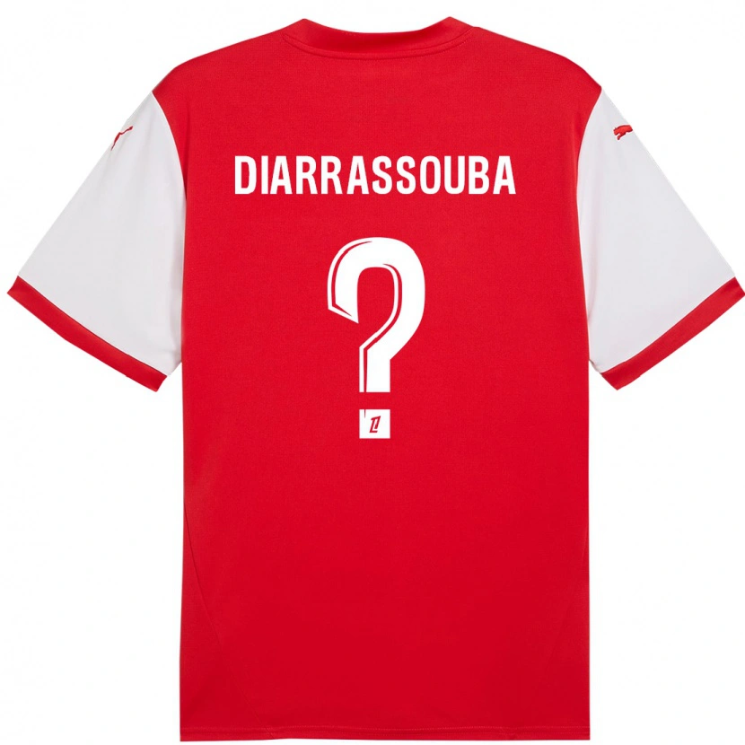 Danxen Hombre Camiseta Tidiane Diarrassouba #0 Rojo Blanco 1ª Equipación 2024/25 La Camisa