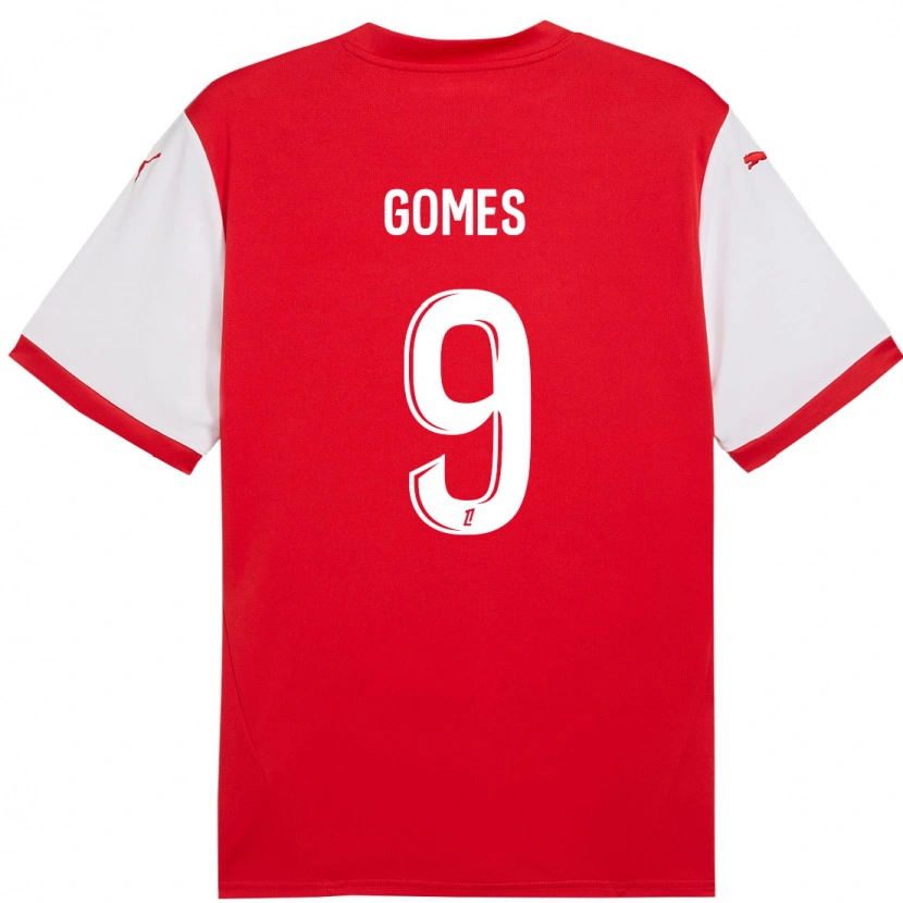 Danxen Hombre Camiseta Mélissa Gomes #9 Rojo Blanco 1ª Equipación 2024/25 La Camisa