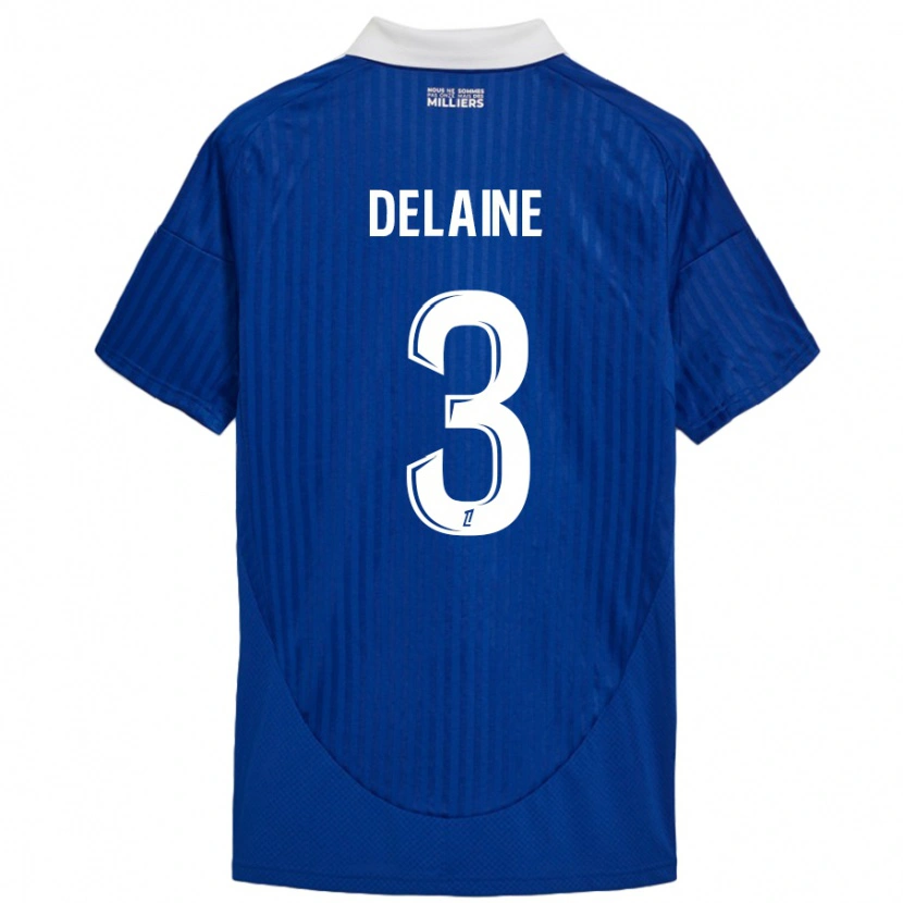 Danxen Hombre Camiseta Thomas Delaine #3 Azul Blanco 1ª Equipación 2024/25 La Camisa