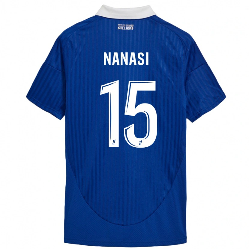 Danxen Hombre Camiseta Sebastian Nanasi #15 Azul Blanco 1ª Equipación 2024/25 La Camisa