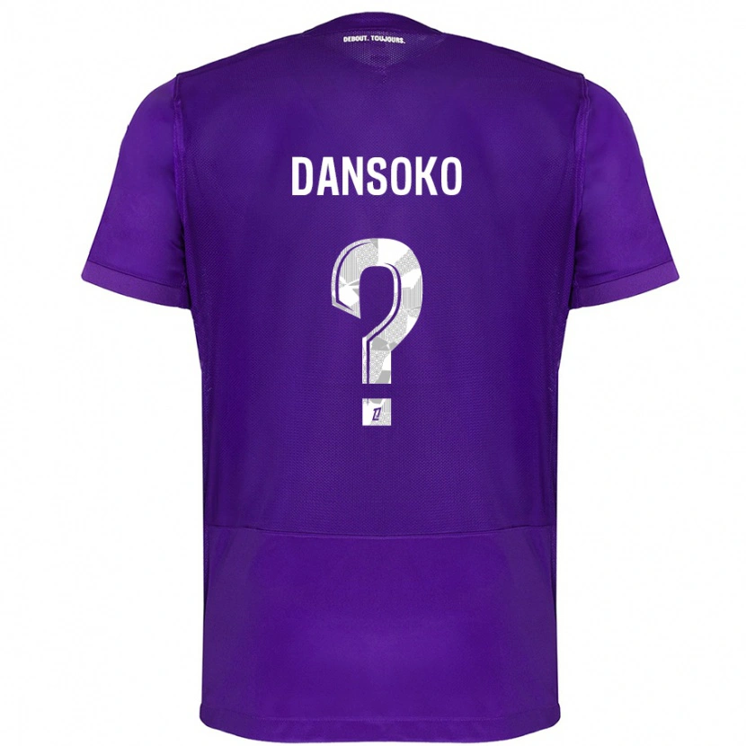 Danxen Hombre Camiseta Mohamed Dansoko #0 Morado Blanco 1ª Equipación 2024/25 La Camisa
