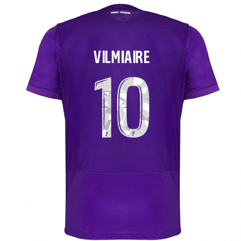 Danxen Hombre Camiseta Kelly Vilmiaire #10 Morado Blanco 1ª Equipación 2024/25 La Camisa