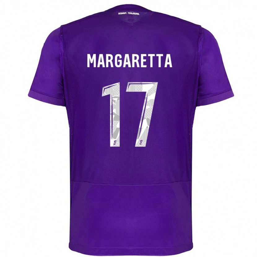 Danxen Hombre Camiseta Jessica Margaretta #17 Morado Blanco 1ª Equipación 2024/25 La Camisa