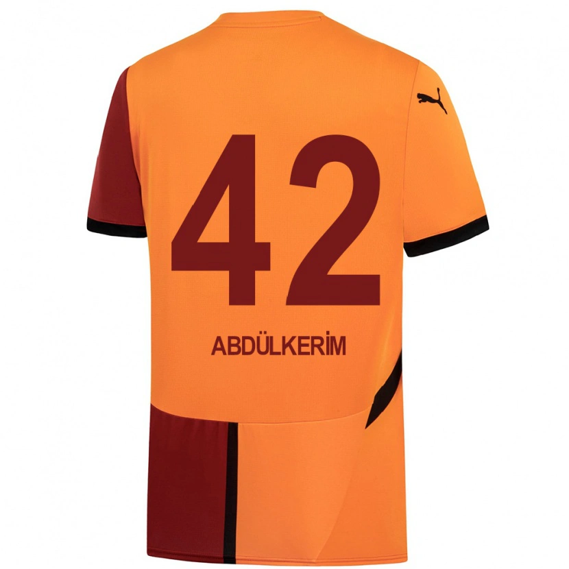 Danxen Hombre Camiseta Abdülkerim Bardakcı #42 Amarillo Rojo 1ª Equipación 2024/25 La Camisa