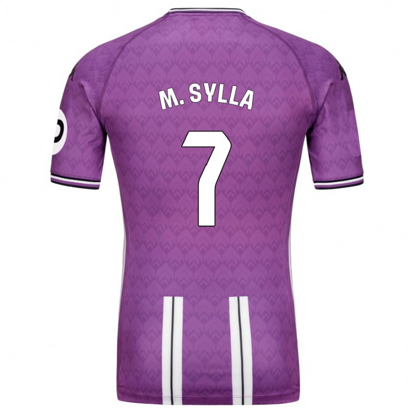 Danxen Hombre Camiseta Mamadou Sylla #7 Púrpura Blanco 1ª Equipación 2024/25 La Camisa
