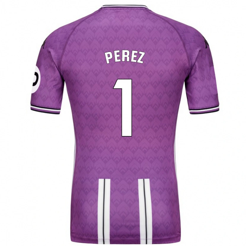 Danxen Hombre Camiseta Fer Pérez #1 Púrpura Blanco 1ª Equipación 2024/25 La Camisa