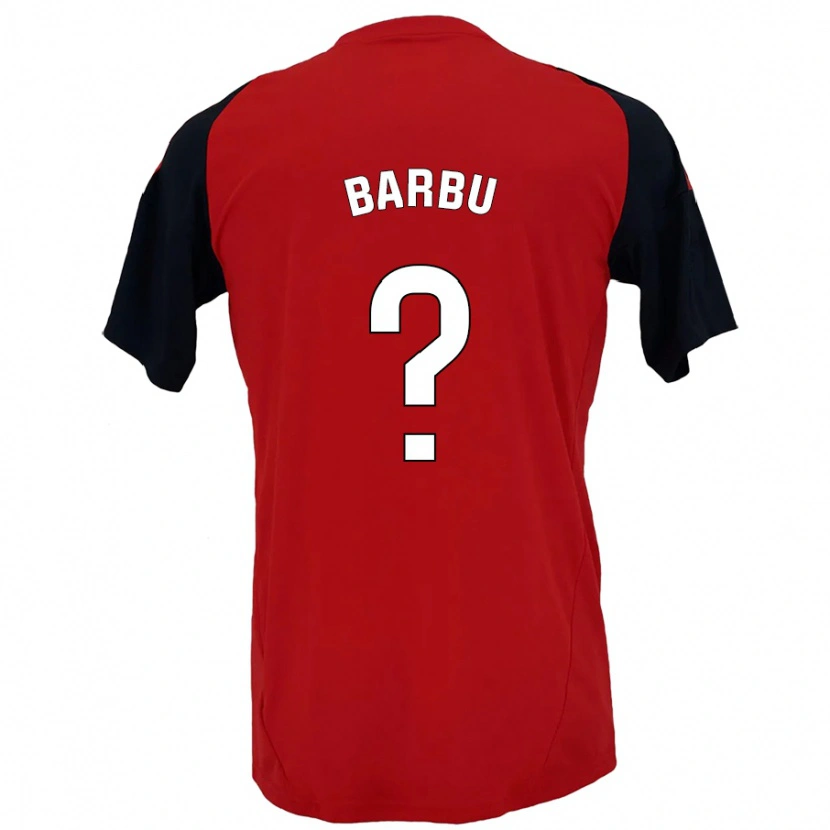 Danxen Hombre Camiseta Álex Barbu #0 Rojo Negro 1ª Equipación 2024/25 La Camisa