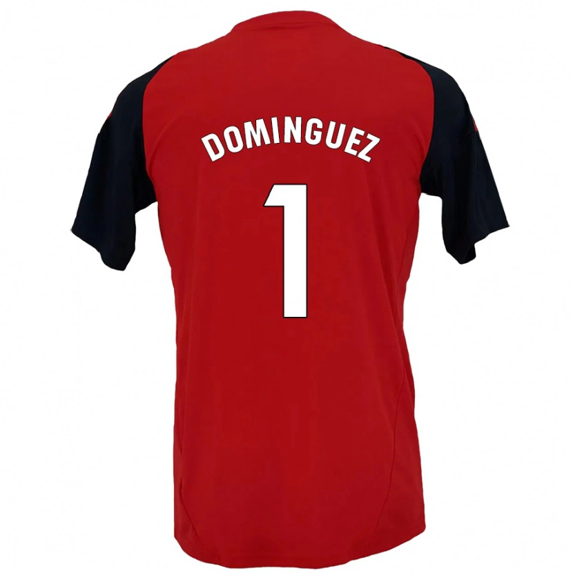 Danxen Hombre Camiseta Iago Domínguez #1 Rojo Negro 1ª Equipación 2024/25 La Camisa