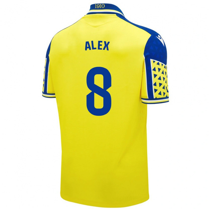 Danxen Hombre Camiseta Álex Fernández #8 Amarillo Azul 1ª Equipación 2024/25 La Camisa