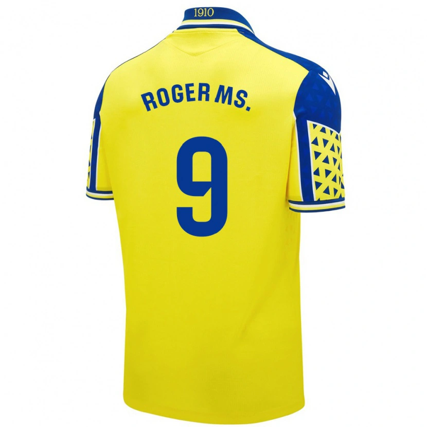 Danxen Hombre Camiseta Roger Martí #9 Amarillo Azul 1ª Equipación 2024/25 La Camisa