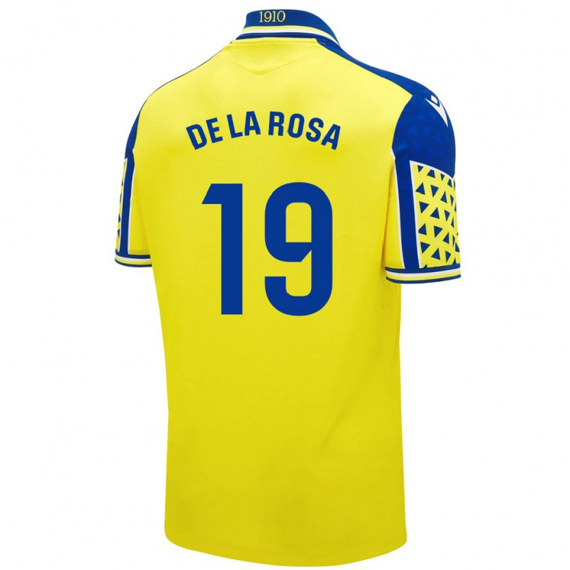 Danxen Hombre Camiseta José Antonio De La Rosa #19 Amarillo Azul 1ª Equipación 2024/25 La Camisa