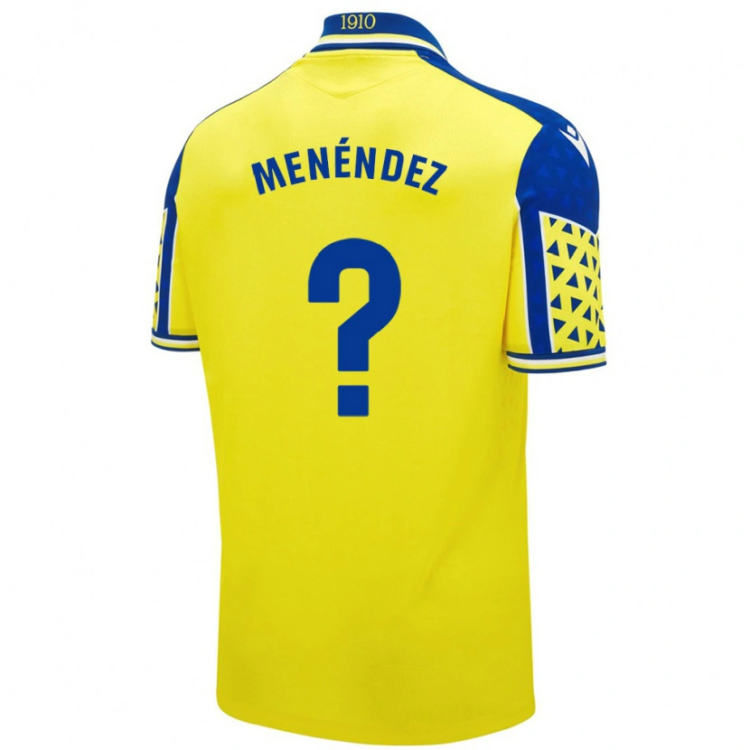 Danxen Hombre Camiseta Jaime Menéndez #0 Amarillo Azul 1ª Equipación 2024/25 La Camisa