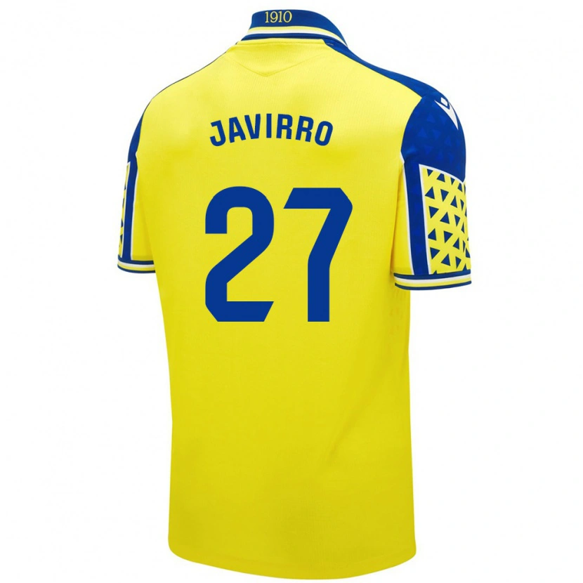 Danxen Hombre Camiseta Javirro #27 Amarillo Azul 1ª Equipación 2024/25 La Camisa