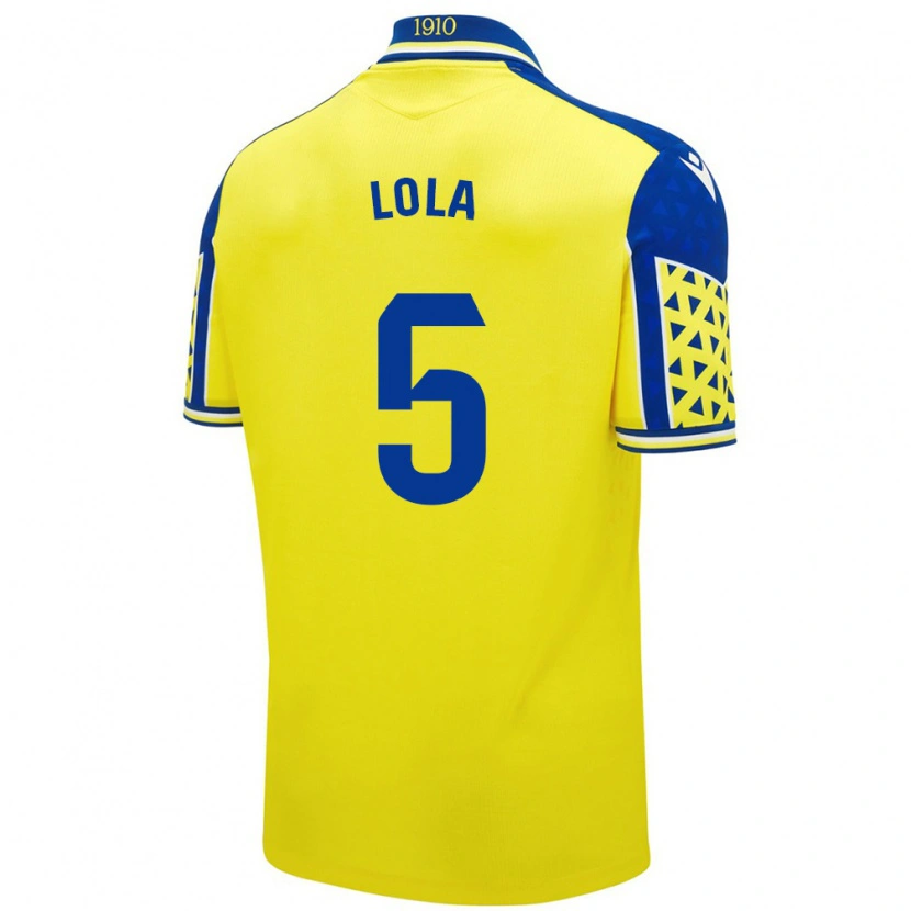 Danxen Hombre Camiseta María Dolores Morón Cebada #5 Amarillo Azul 1ª Equipación 2024/25 La Camisa