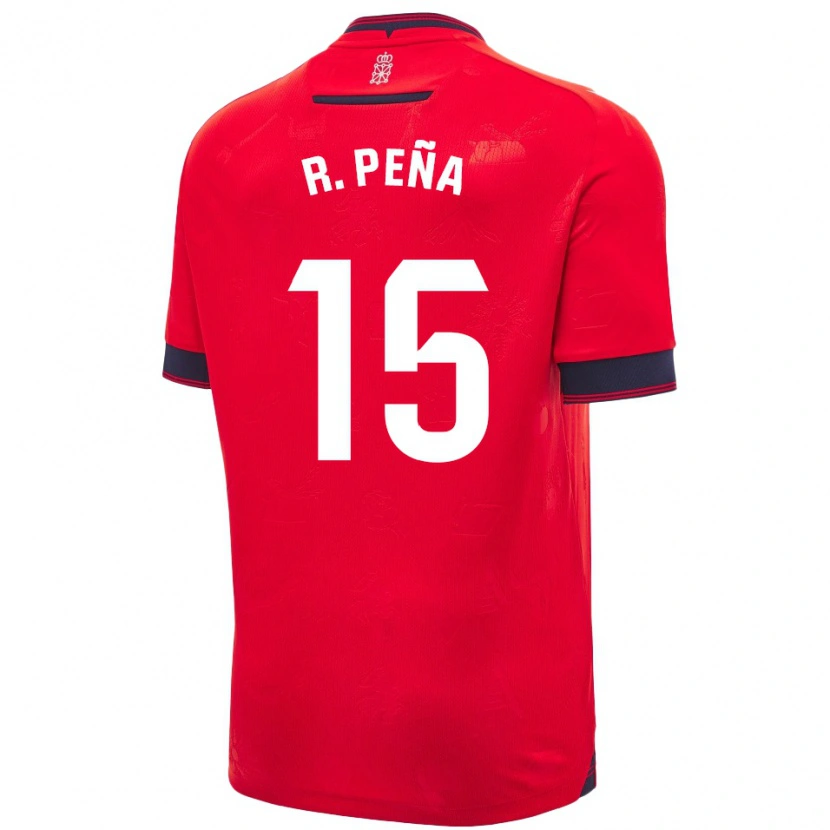Danxen Hombre Camiseta Rubén Peña #15 Rojo Blanco 1ª Equipación 2024/25 La Camisa