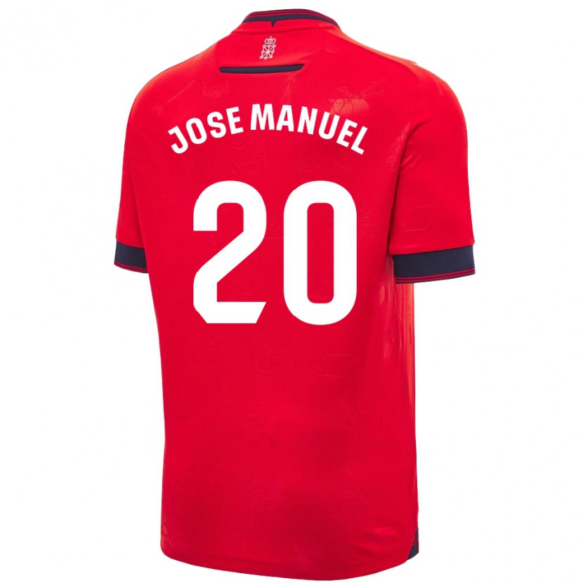 Danxen Hombre Camiseta José Manuel Arnáiz #20 Rojo Blanco 1ª Equipación 2024/25 La Camisa