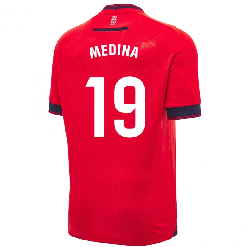 Danxen Hombre Camiseta Arantxa Medina Torreblanca #19 Rojo Blanco 1ª Equipación 2024/25 La Camisa