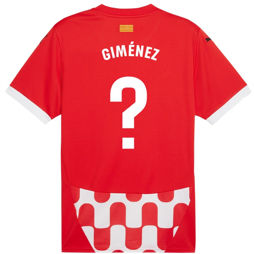 Danxen Hombre Camiseta Félix Giménez #0 Rojo Blanco 1ª Equipación 2024/25 La Camisa