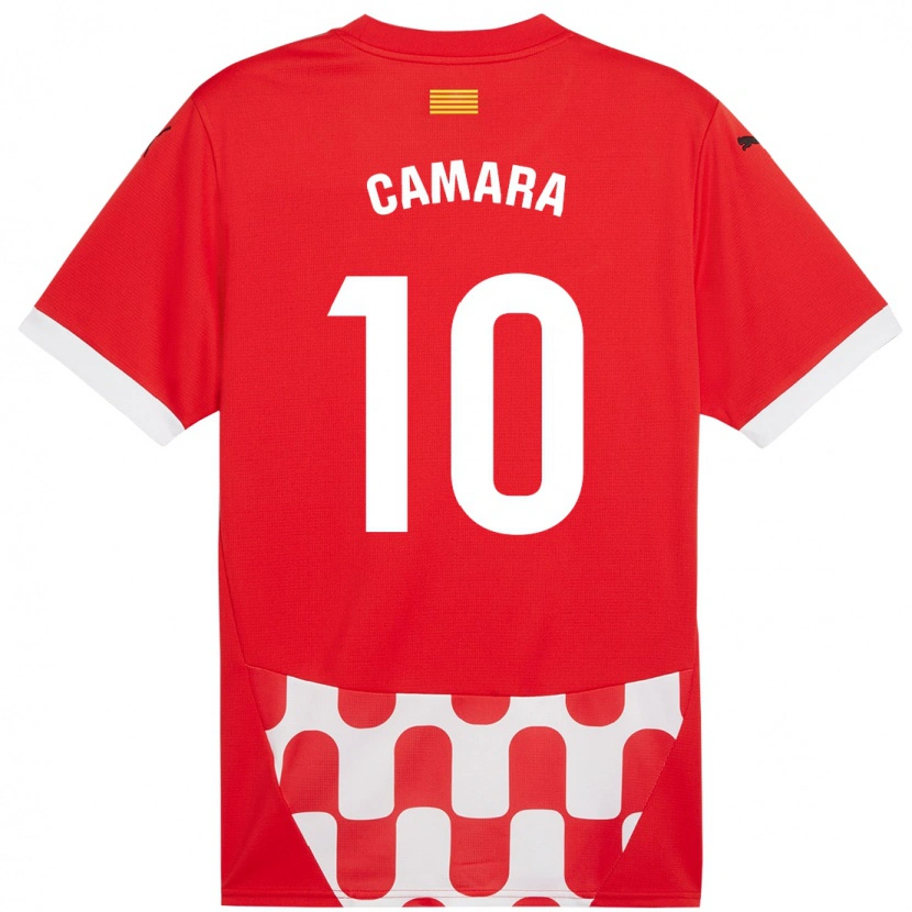 Danxen Hombre Camiseta Dawda Camara #10 Rojo Blanco 1ª Equipación 2024/25 La Camisa
