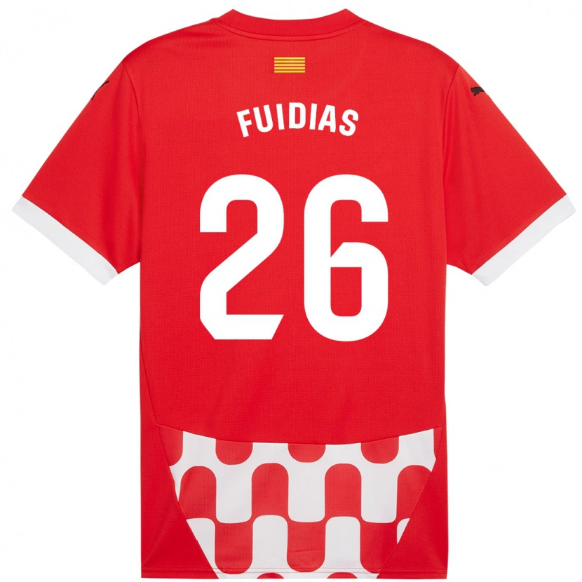 Danxen Hombre Camiseta Toni Fuidias #26 Rojo Blanco 1ª Equipación 2024/25 La Camisa