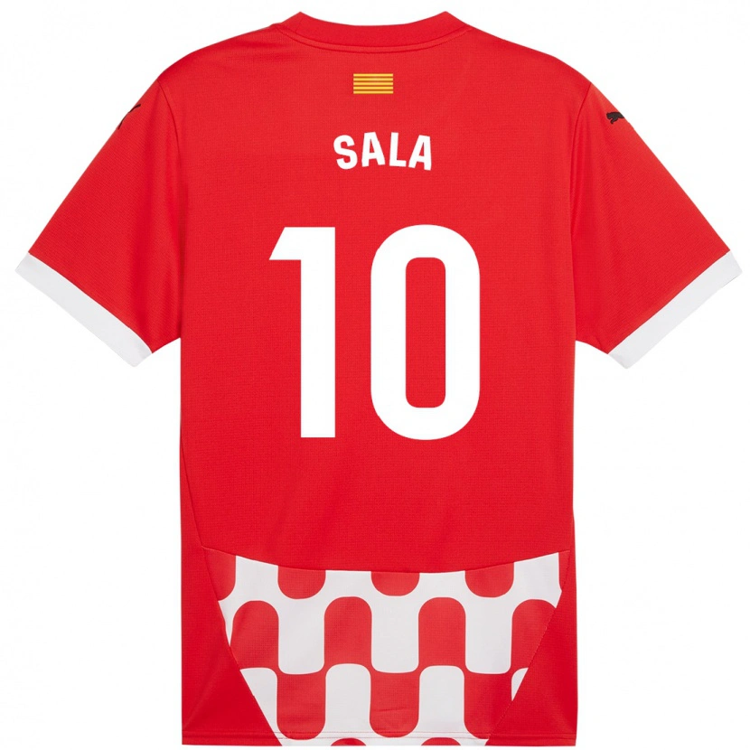 Danxen Hombre Camiseta Georgina Sala #10 Rojo Blanco 1ª Equipación 2024/25 La Camisa
