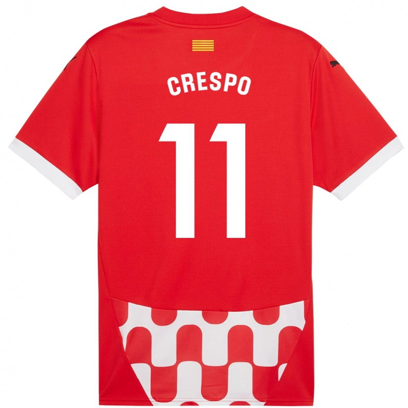 Danxen Hombre Camiseta Lydia Crespo #11 Rojo Blanco 1ª Equipación 2024/25 La Camisa