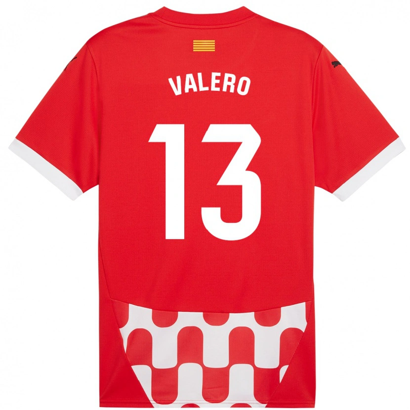 Danxen Hombre Camiseta Eliana Valero #13 Rojo Blanco 1ª Equipación 2024/25 La Camisa