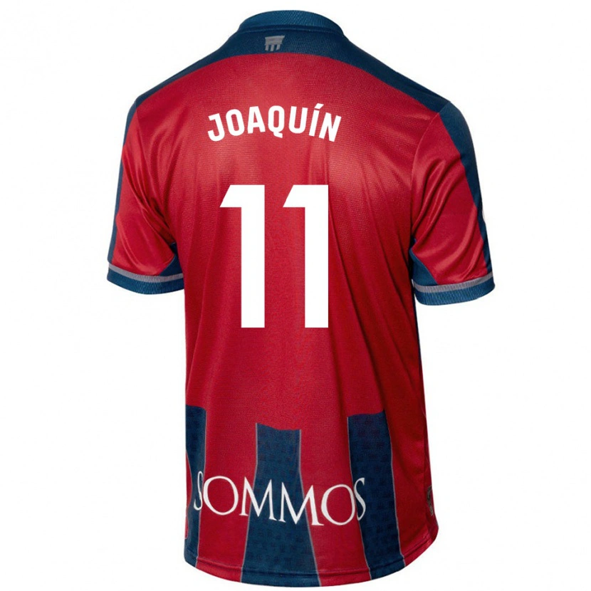 Danxen Hombre Camiseta Joaquín Muñoz #11 Rojo Azul 1ª Equipación 2024/25 La Camisa