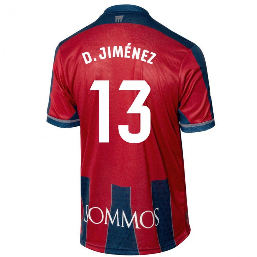 Danxen Hombre Camiseta Dani Jiménez #13 Rojo Azul 1ª Equipación 2024/25 La Camisa