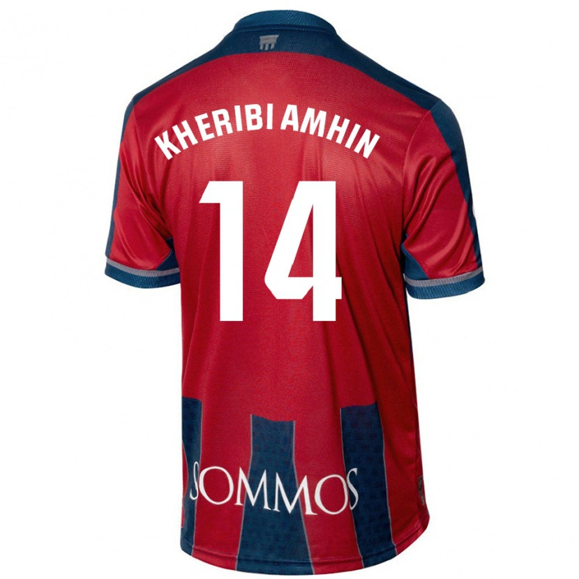 Danxen Hombre Camiseta Nabil Kheribi Amhin #14 Rojo Azul 1ª Equipación 2024/25 La Camisa