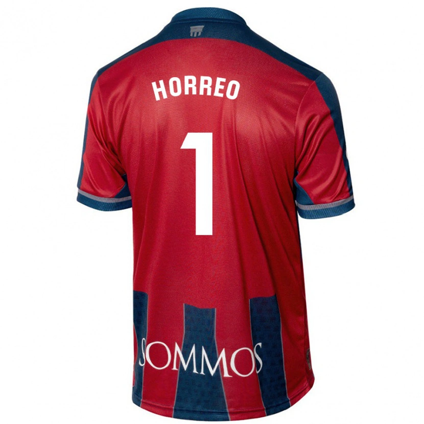 Danxen Hombre Camiseta Berto Hórreo #1 Rojo Azul 1ª Equipación 2024/25 La Camisa