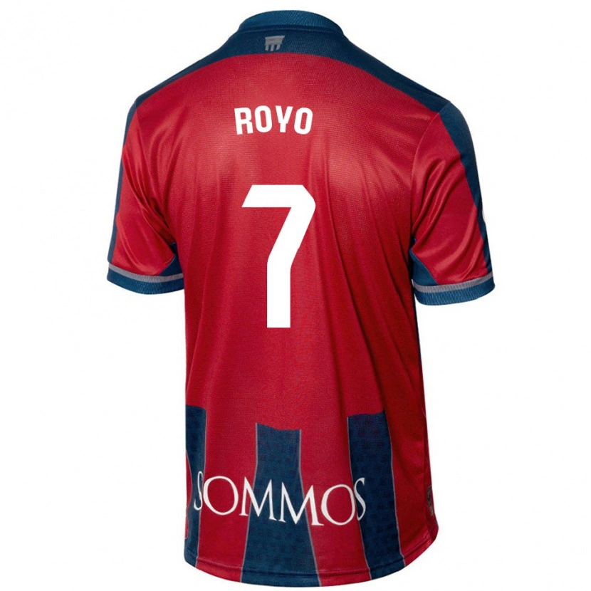 Danxen Hombre Camiseta Laura Royo #7 Rojo Azul 1ª Equipación 2024/25 La Camisa