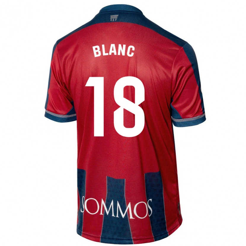 Danxen Hombre Camiseta Laia Blanc #18 Rojo Azul 1ª Equipación 2024/25 La Camisa