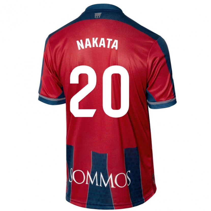 Danxen Hombre Camiseta Yuki Nakata #20 Rojo Azul 1ª Equipación 2024/25 La Camisa