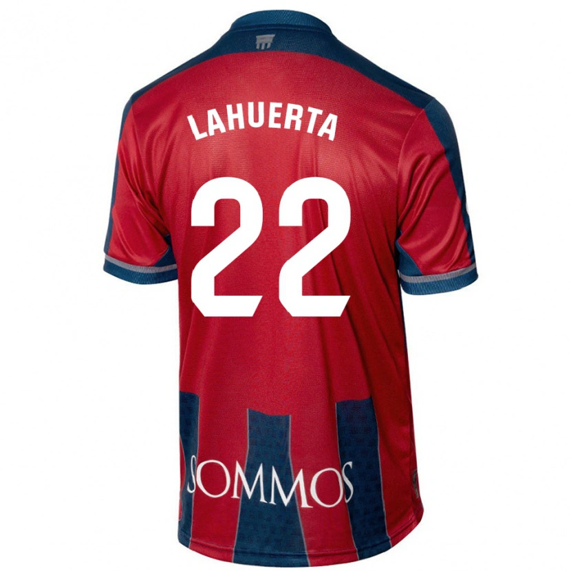 Danxen Hombre Camiseta Gema Lahuerta #22 Rojo Azul 1ª Equipación 2024/25 La Camisa