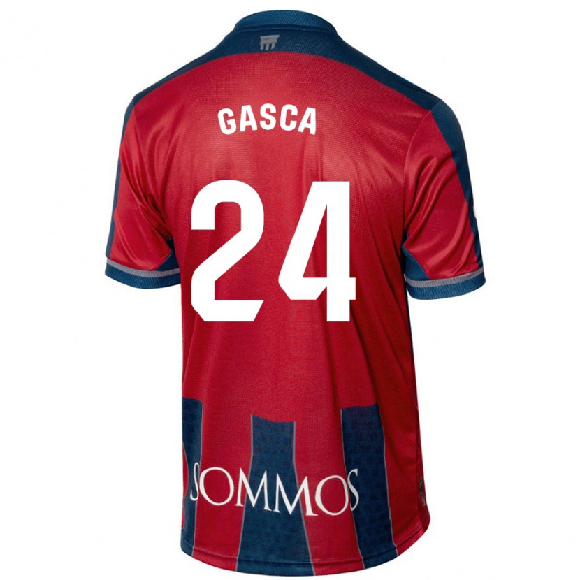 Danxen Hombre Camiseta Verónica Gasca #24 Rojo Azul 1ª Equipación 2024/25 La Camisa